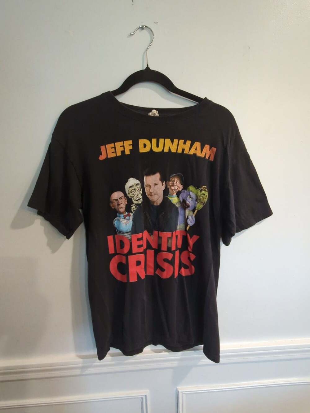 Vintage 2011 Jeff Dunham Identity Crisis Tour Stand Up Comedy Graphic T-Shirt